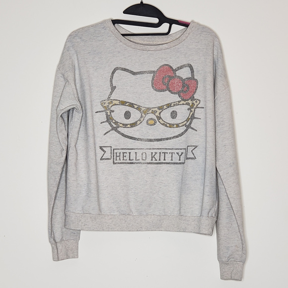 Hello Kitty Tops - Hello Kitty lightweight gray '76 sweatshirt top